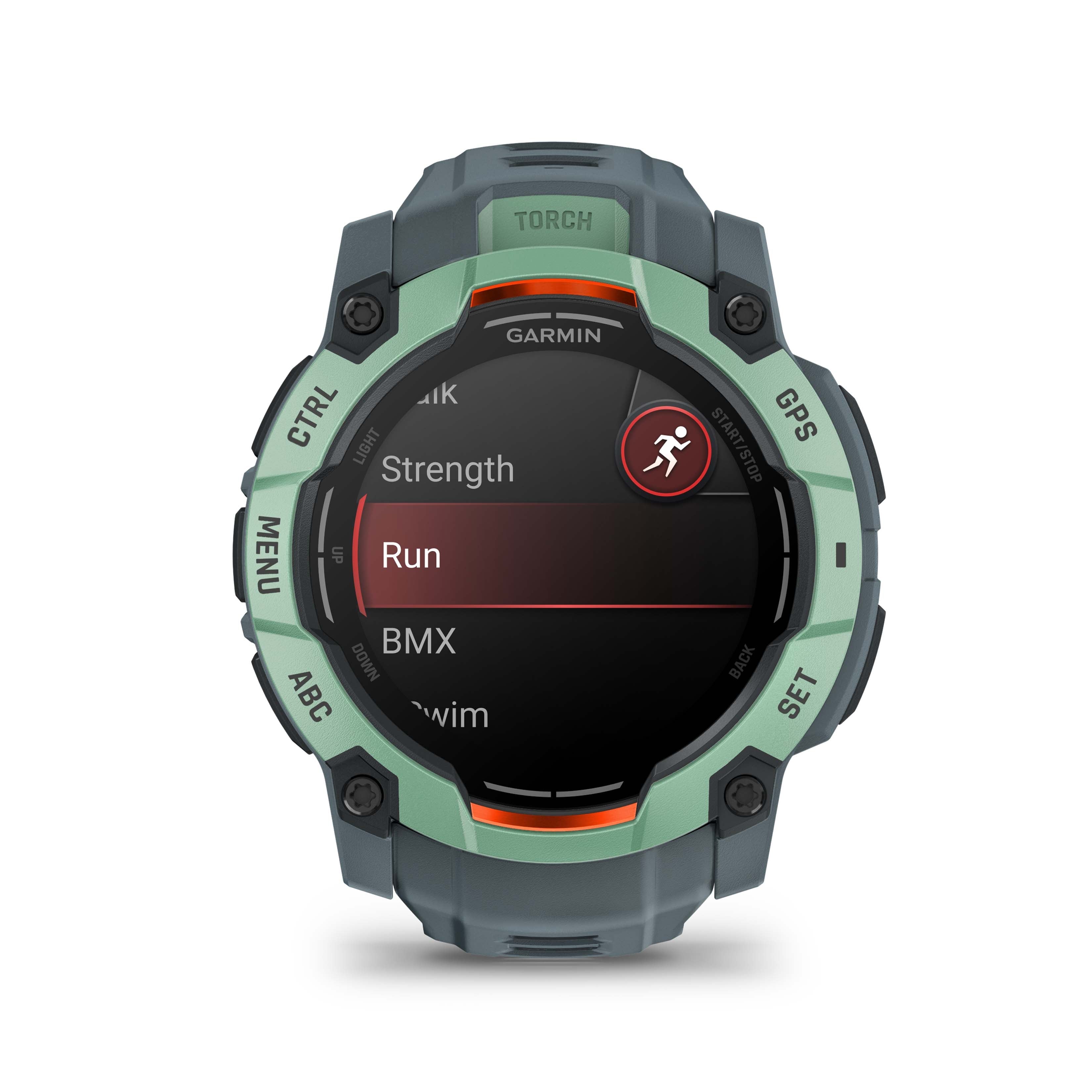 Relógio Garmin Instinct® 3 AMOLED Neo Tropical e Cinza 50mm