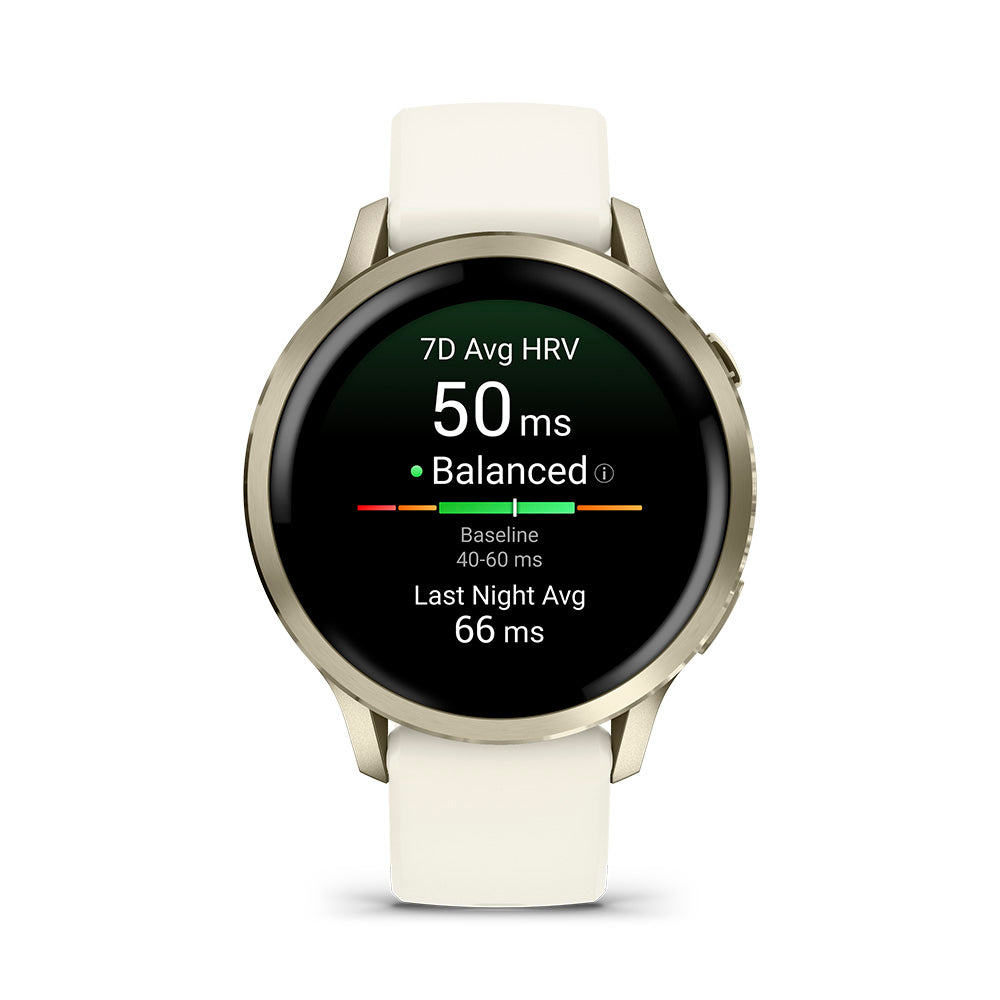 Relógio Garmin Venu® 4 Ouro e Marfim 41mm