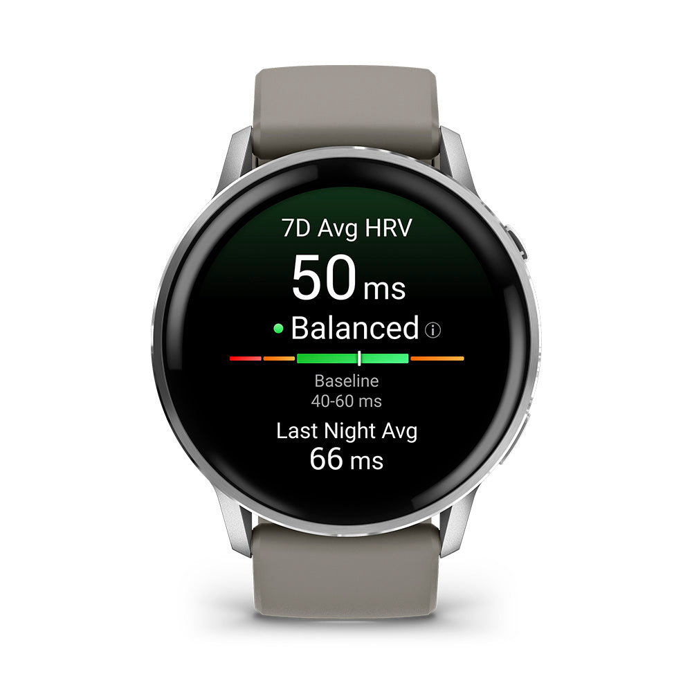 Relógio Garmin Venu® 4 Prata e Cinza 45mm
