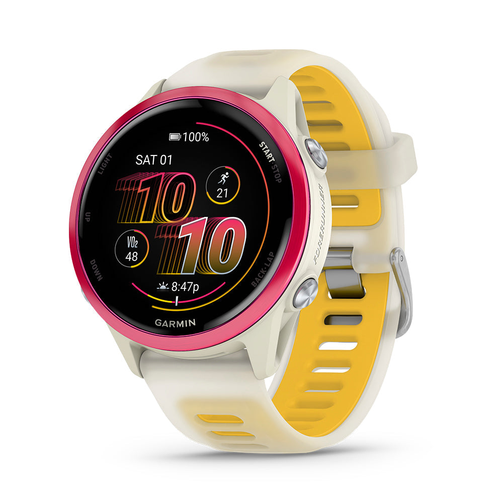 Relógio Garmin Forerunner® 570 42mm Framboesa e Marfim