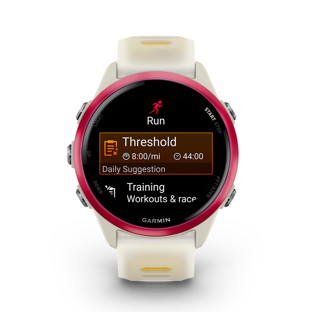 Relógio Garmin Forerunner® 570 42mm Framboesa e Marfim