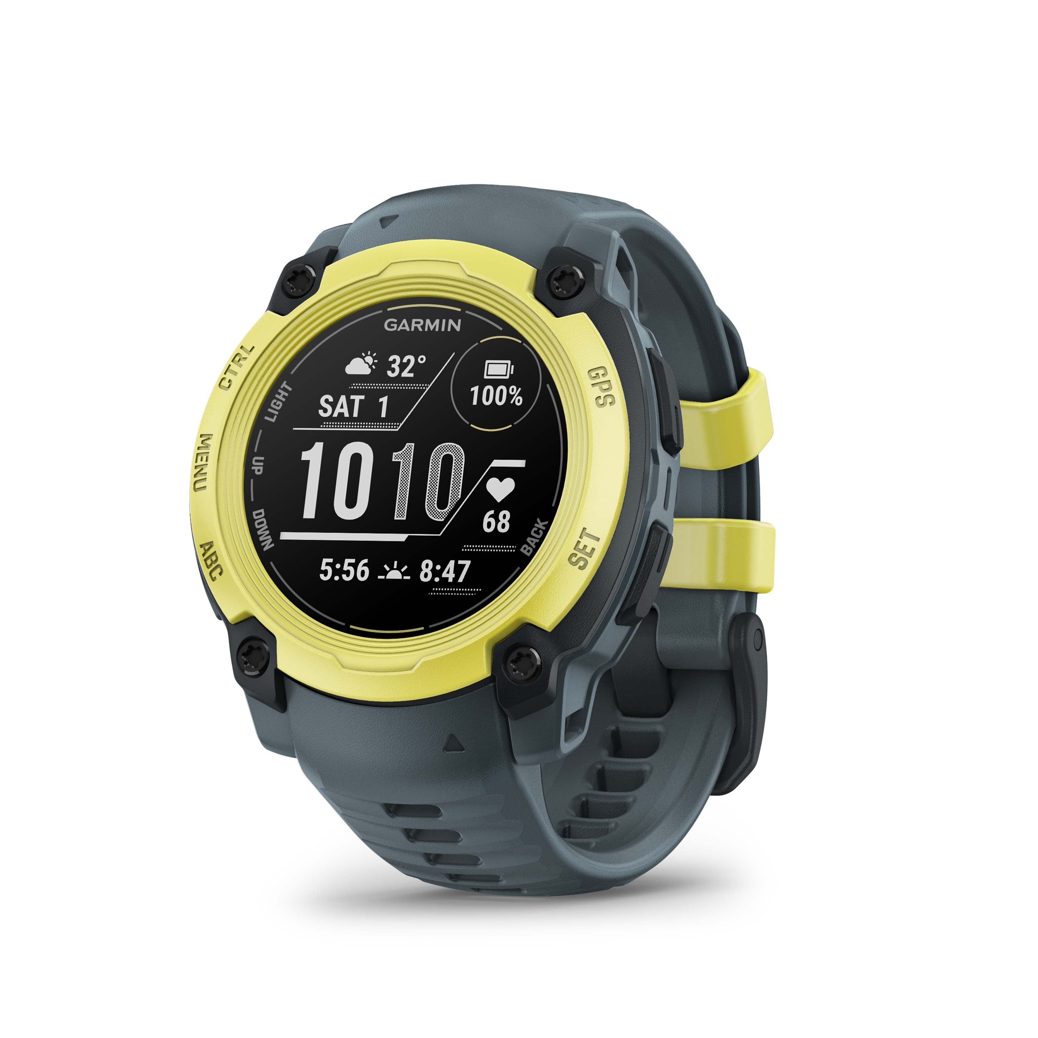 Relógio Garmin Instinct® E Verde e Cinza Crepúsculo 40mm