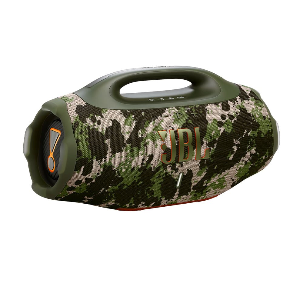 Caixa de Som Bluetooth JBL Boombox 4 Camuflada, Bateria de Até 34H à Prova d’Água e Resistente a Poeira IP68 e 210W