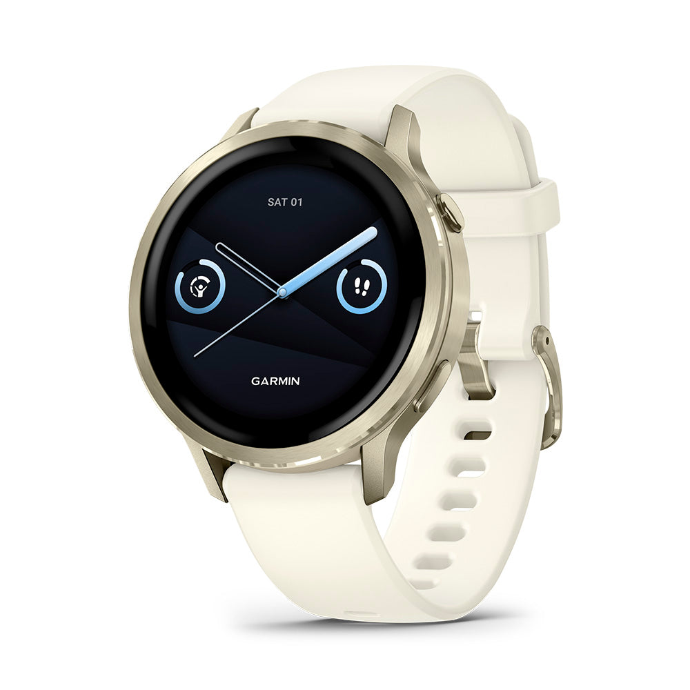 Relógio Garmin Venu® 4 Ouro e Marfim 41mm