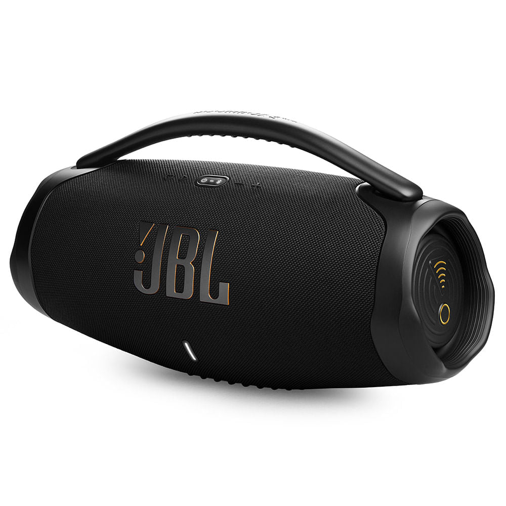 Caixa De Som Bluetooth JBL Boombox 3 Wifi Preta Até 24h de Reprodução À Prova d'água 136W