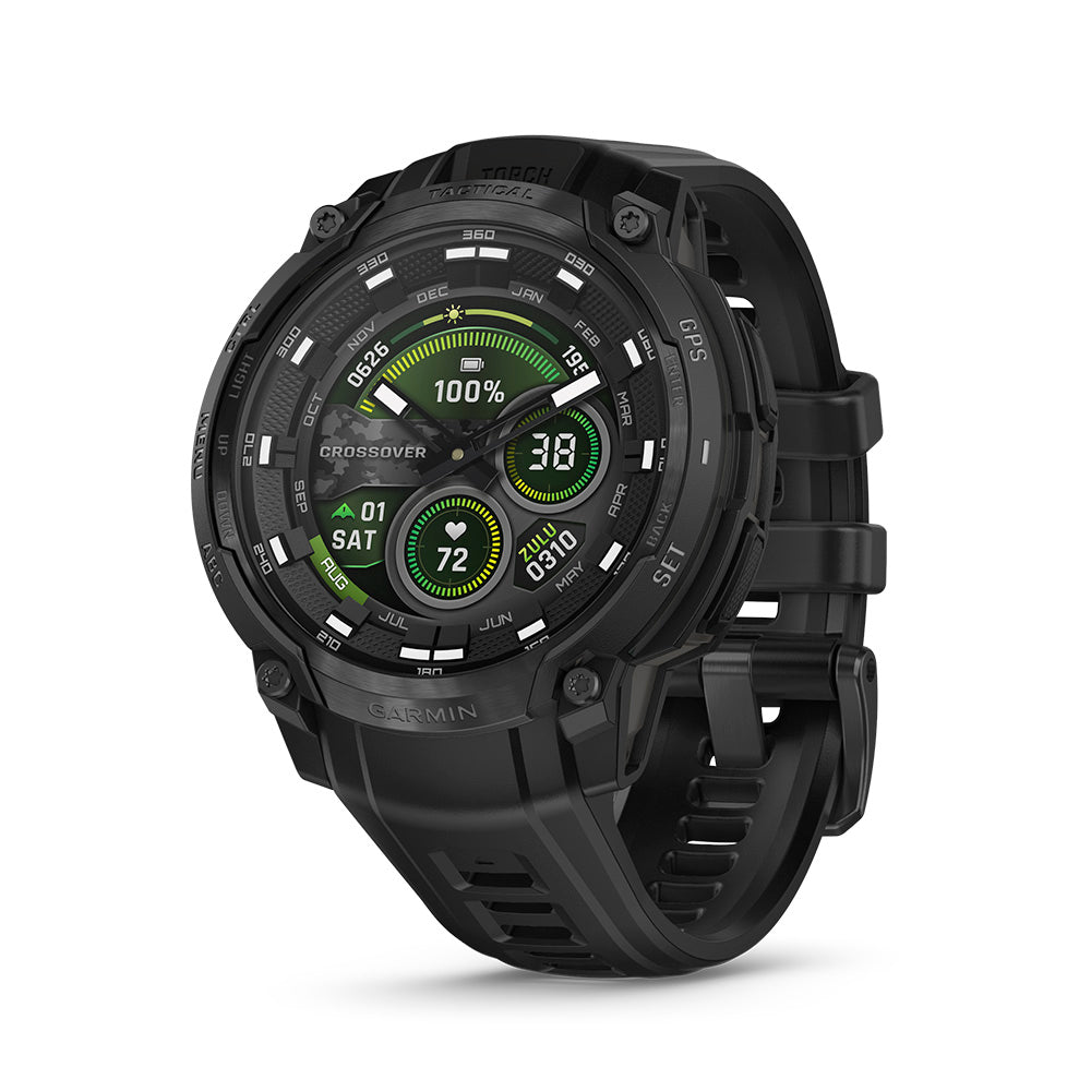 Relógio Garmin Instinct® Crossover AMOLED Edição Tática Preto