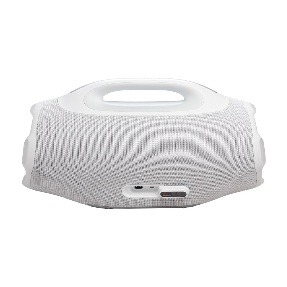 Caixa de Som Bluetooth JBL Boombox 4 Branca, Bateria de Até 34H à Prova d’Água e Resistente a Poeira IP68 e 210W