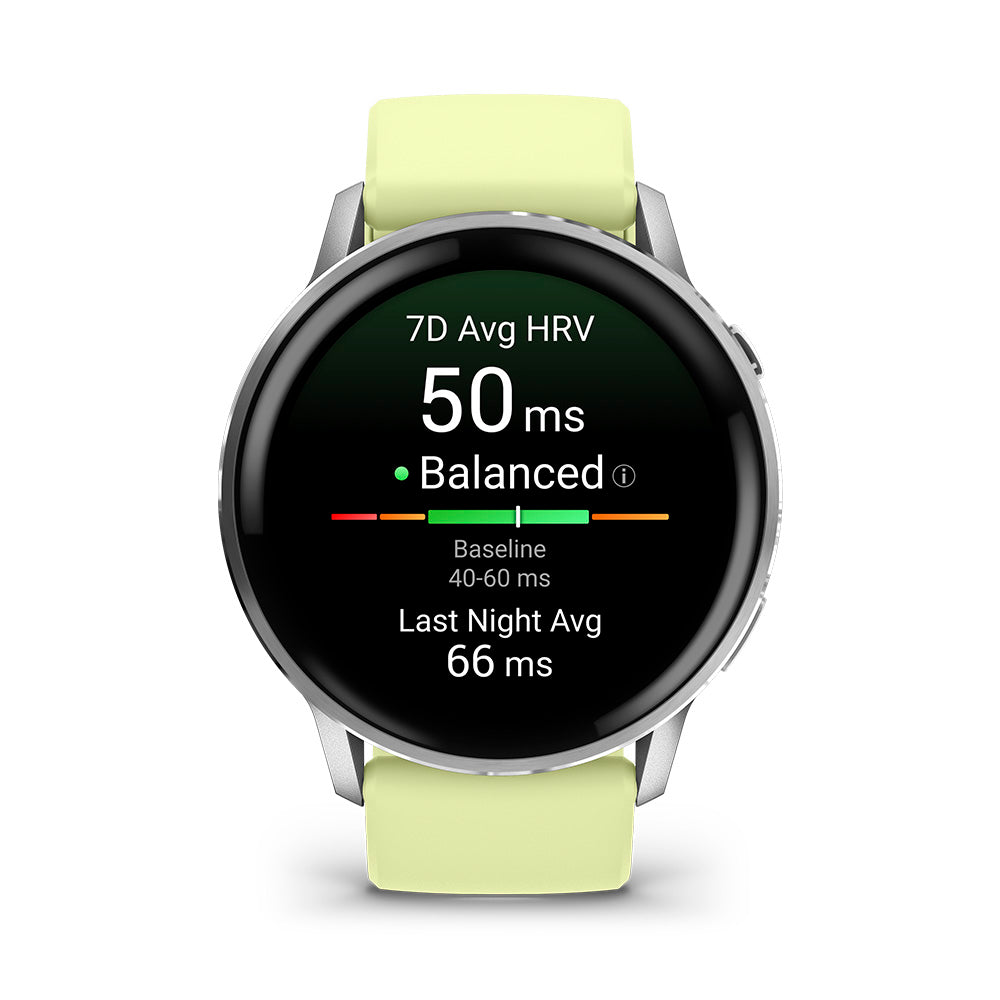 Relógio Garmin Venu® 4 Prata e Citron 45mm