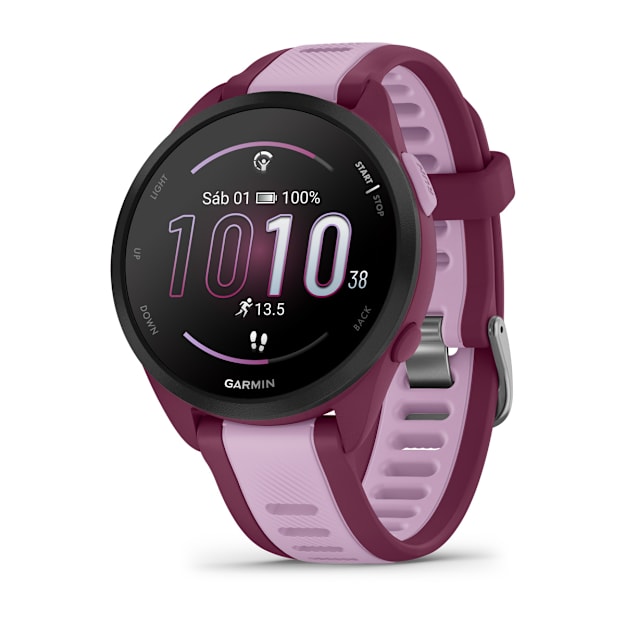 Relógio Garmin Forerunner® 165 Music Cereja e Lilás